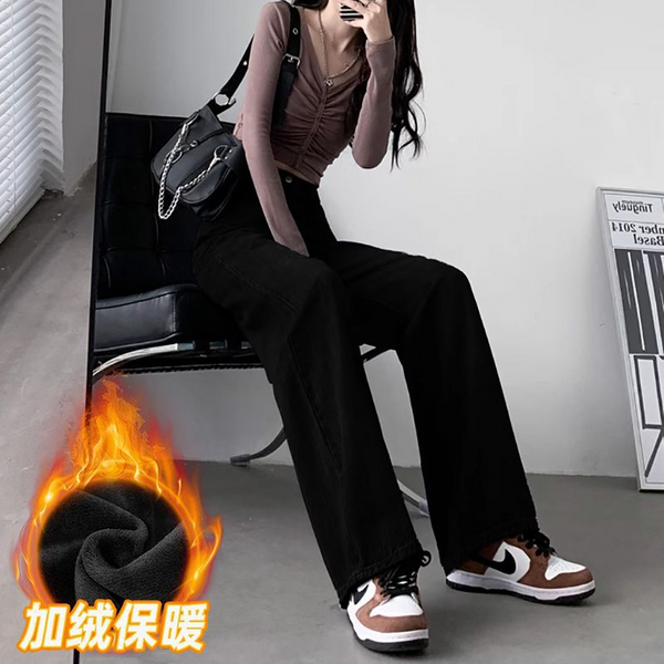 裏起毛ストレートパンツ