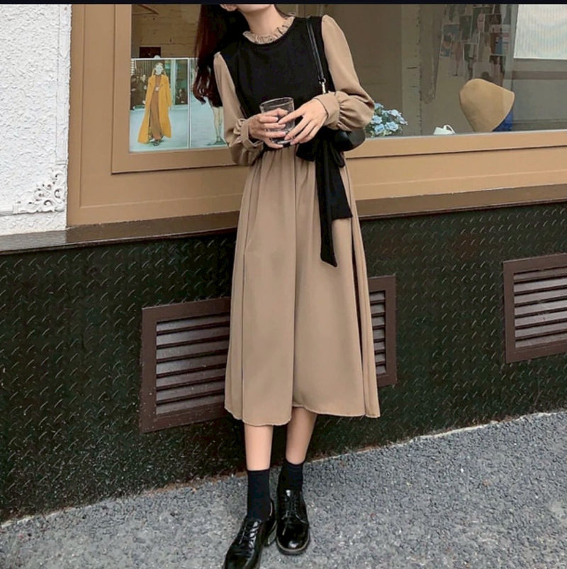 ベストリボンワンピース