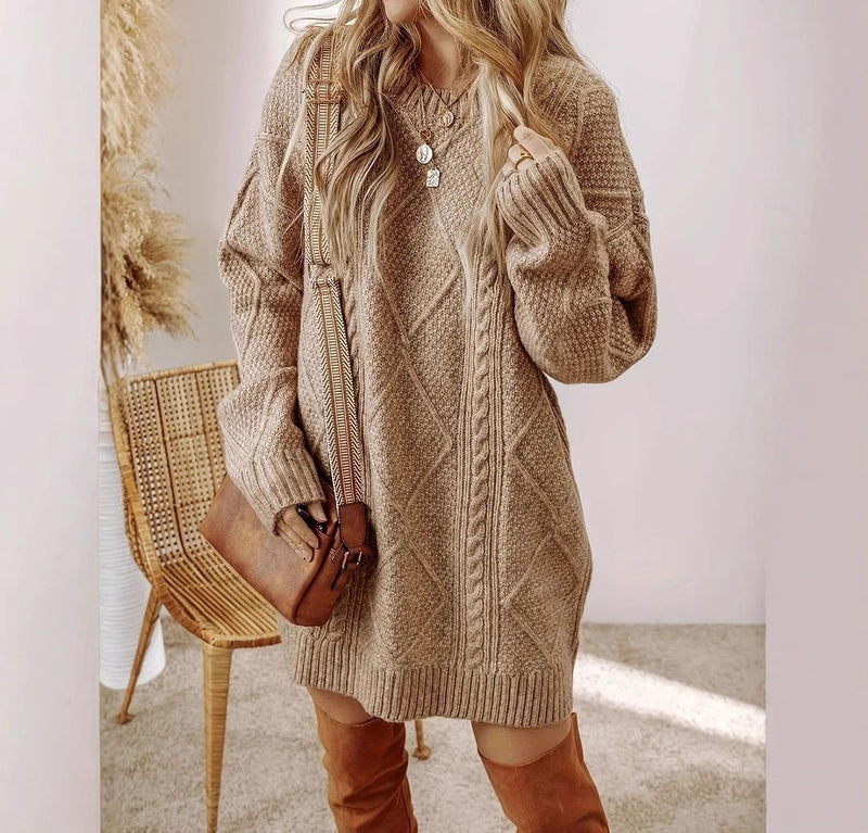 キルティングセーターワンピース