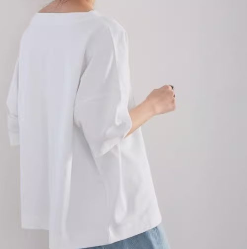 ワンネックルーズTシャツ