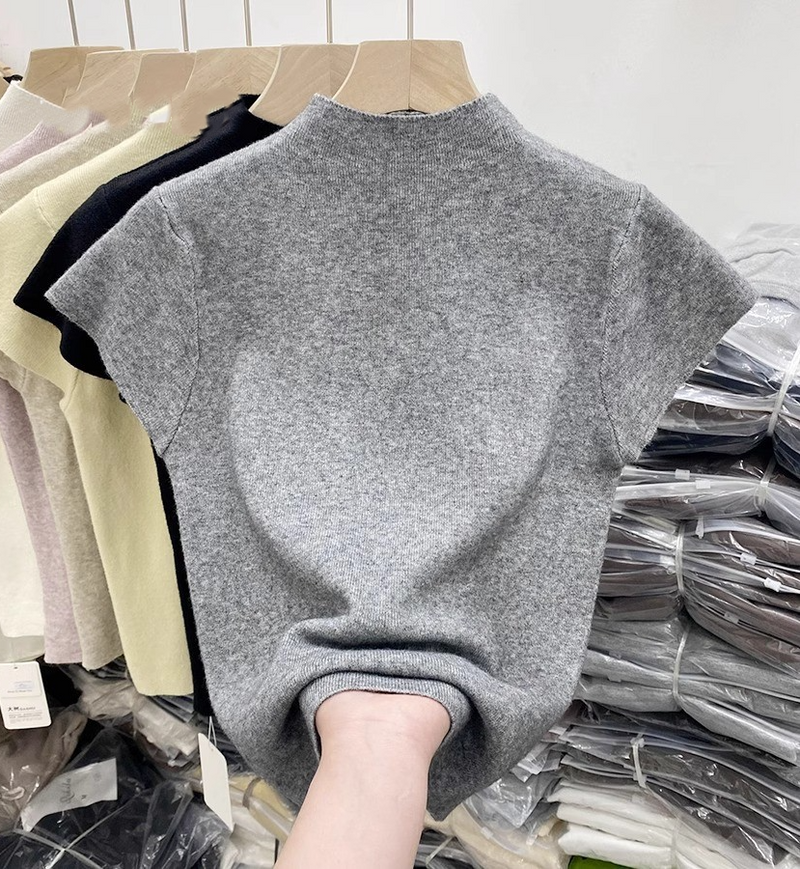オフタートルニットTシャツ