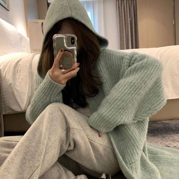 ロングニットカーディガン