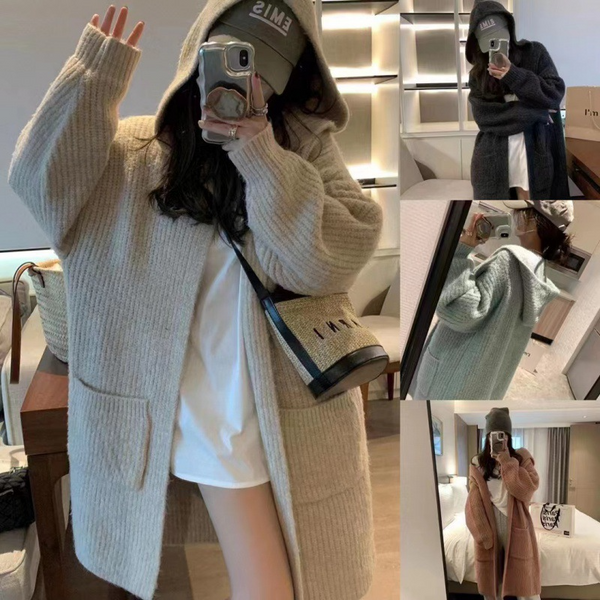 ロングニットカーディガン