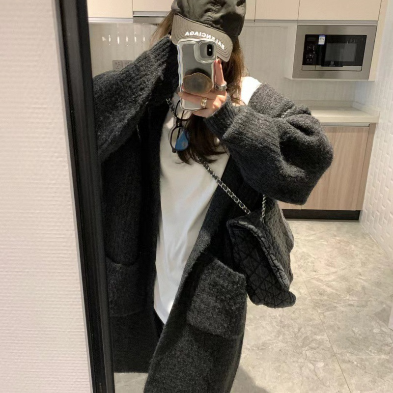 ロングニットカーディガン