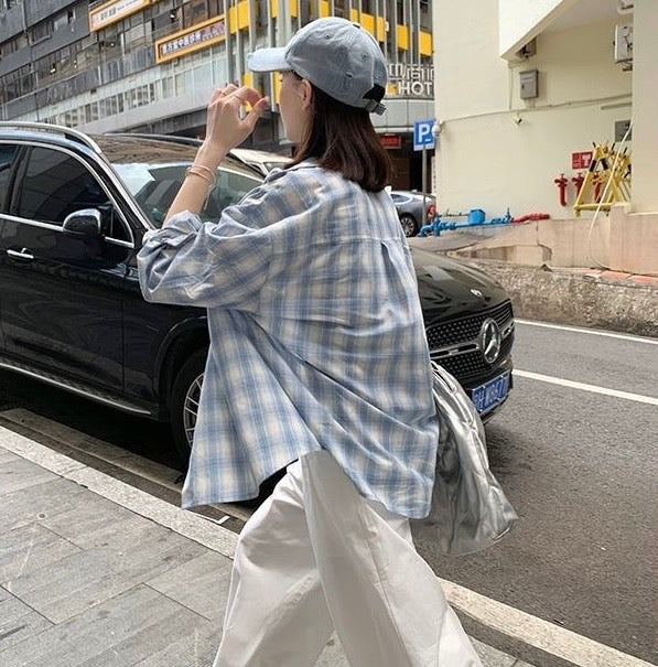 ガーリックチェックシャツ